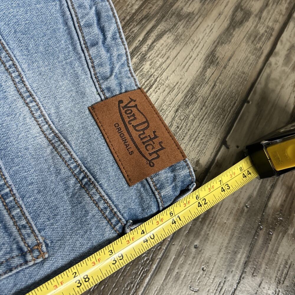 Von Dutch Jeans Wide Leg Logo Size 26 Y2K Extra Baggy - Picture 7 of 9